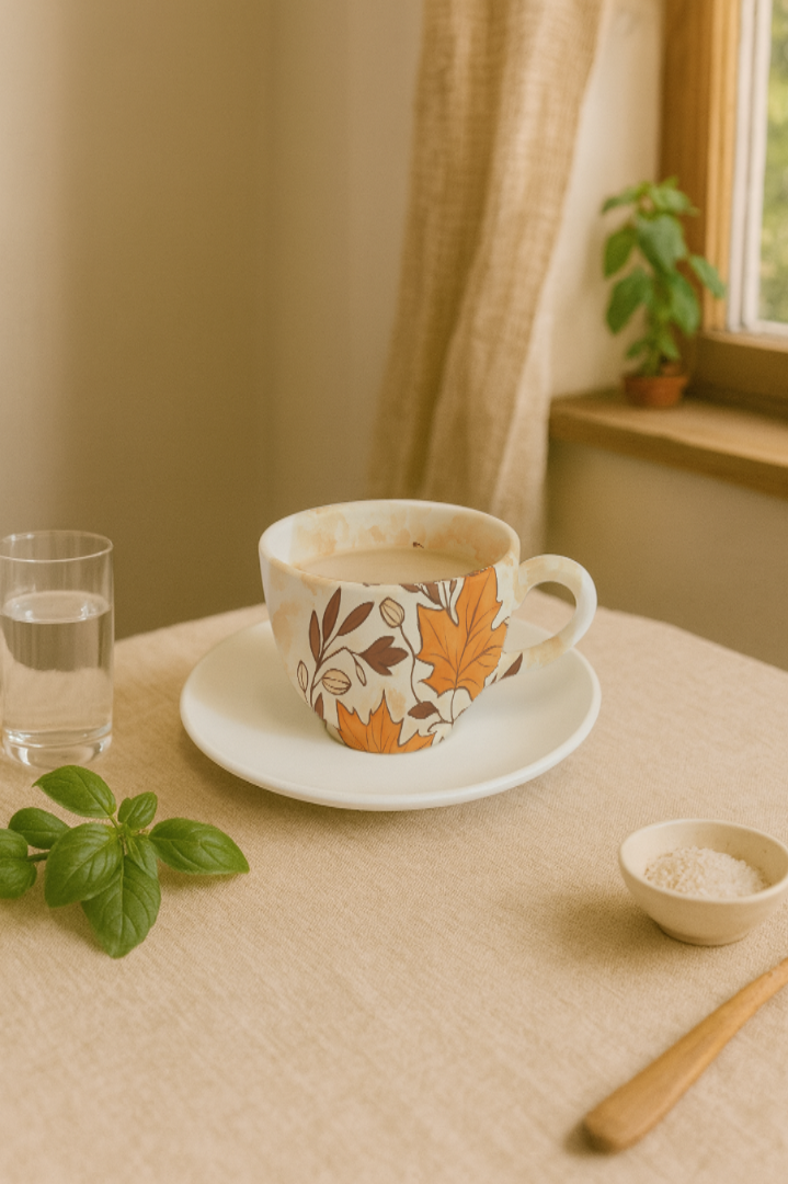 Tasse à expresso + coupelle