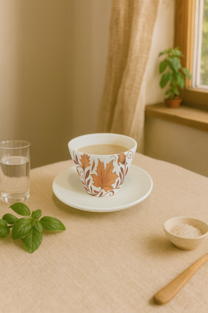 Tasse à expresso conique + coupelle