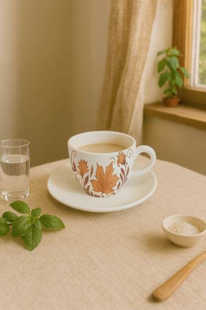 Tasse à expresso + coupelle