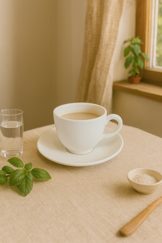 Tasse à expresso + coupelle