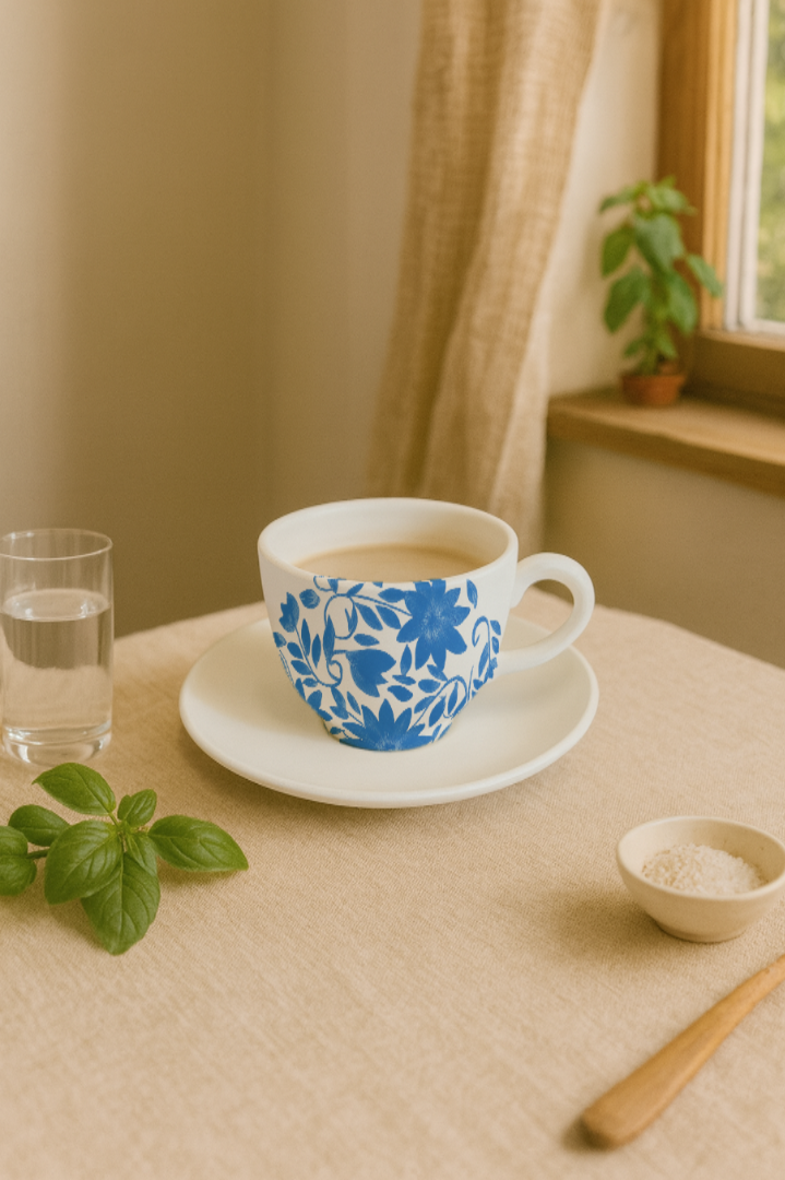 Tasse à expresso + coupelle