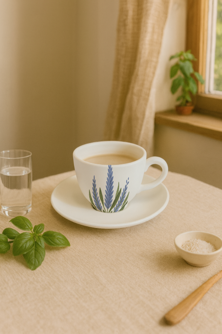 Tasse à expresso + coupelle