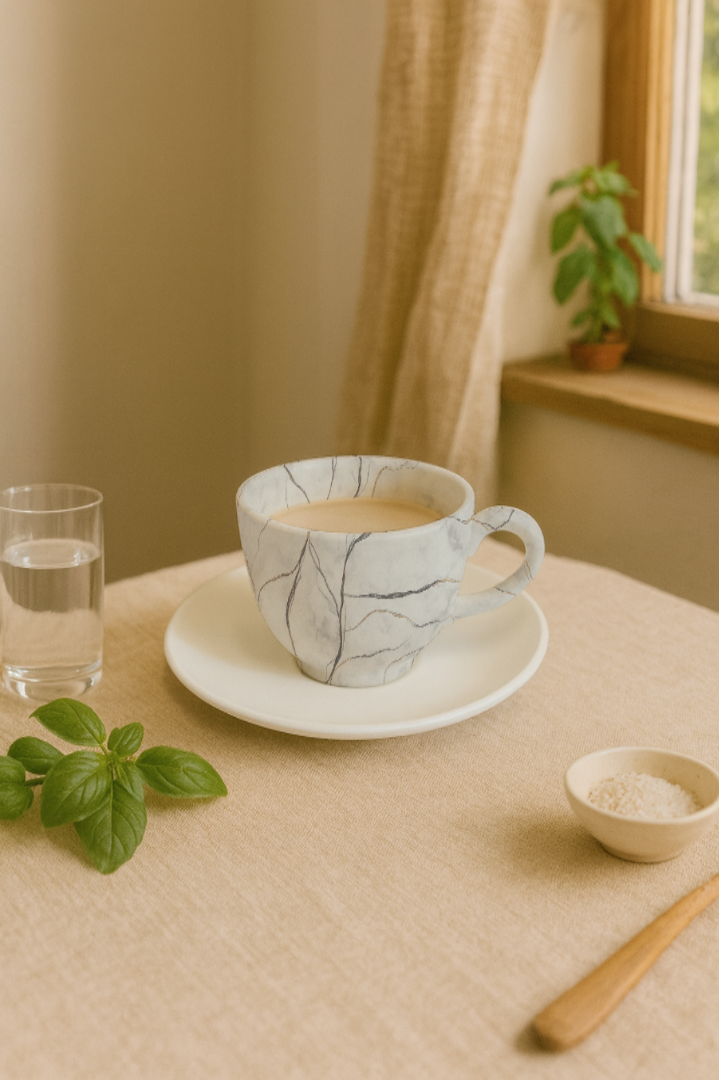 Tasse à expresso + coupelle