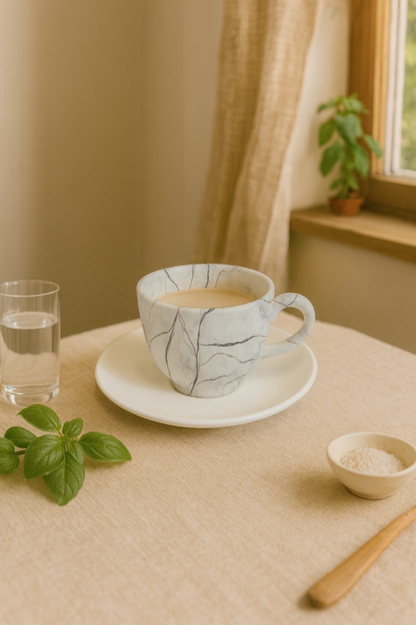 Tasse à expresso + coupelle