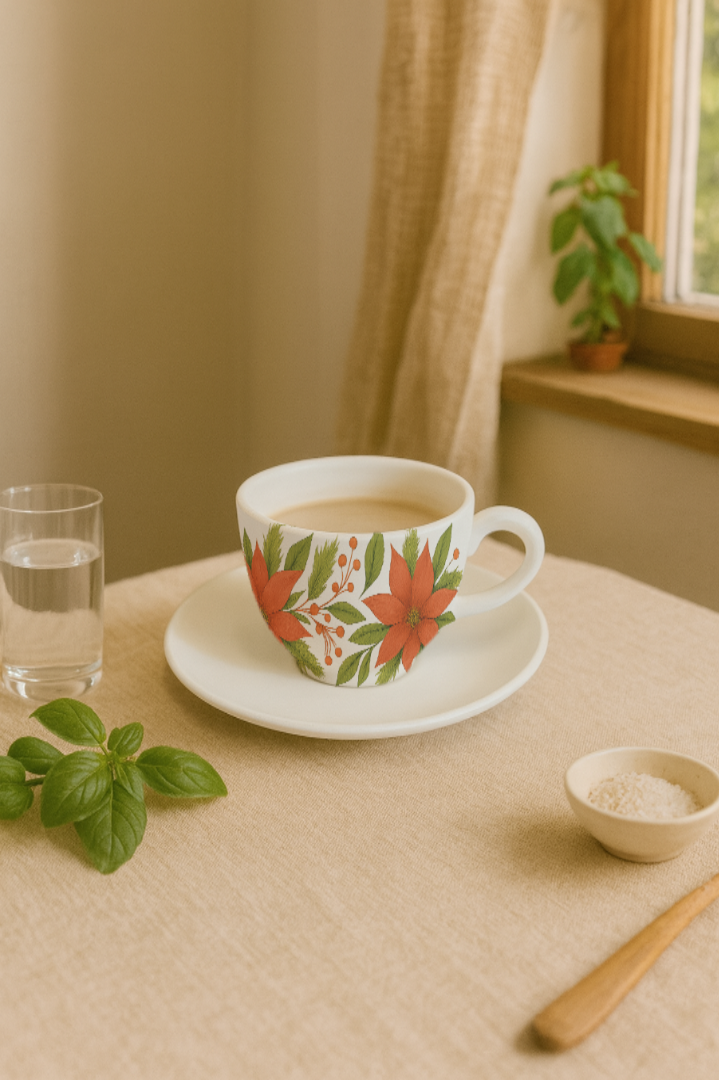 Tasse à expresso + coupelle