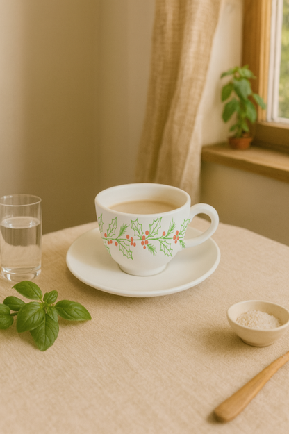 Tasse à expresso + coupelle