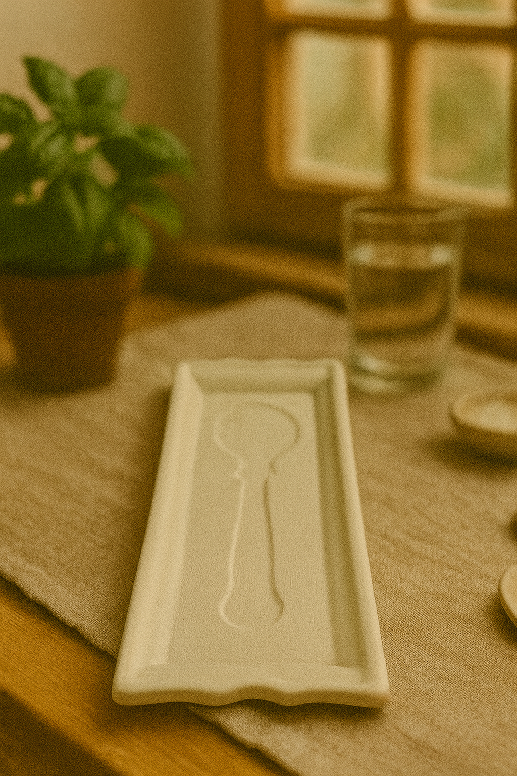 Repose-cuillère rectangulaire