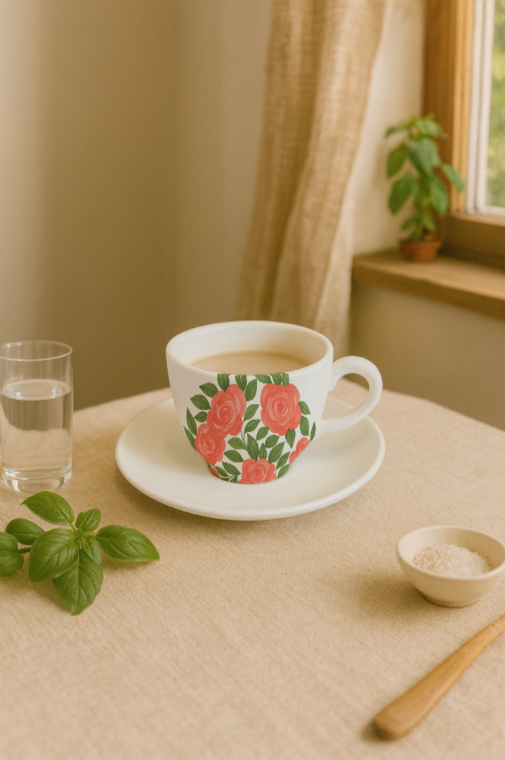 Tasse à expresso + coupelle