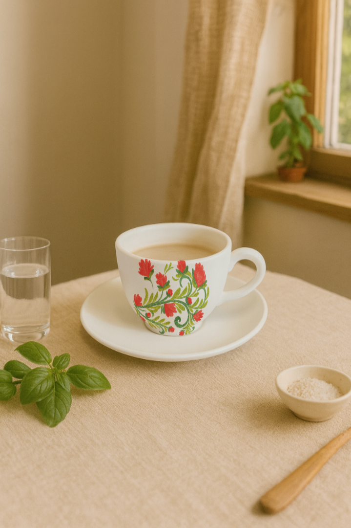 Tasse à expresso + coupelle