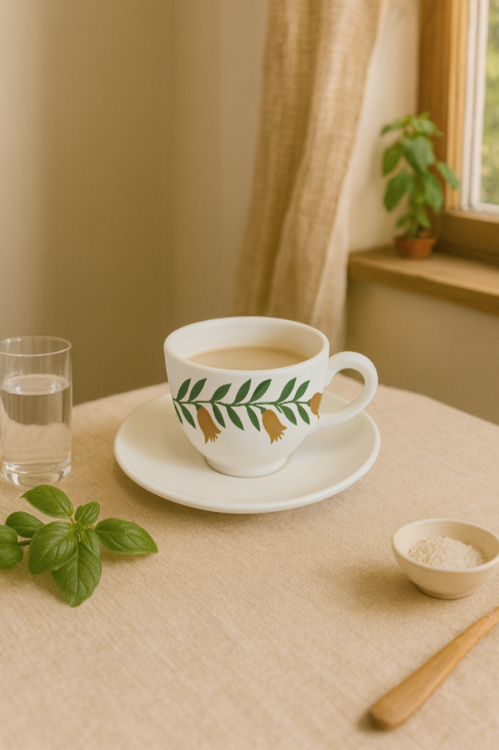 Tasse à expresso + coupelle